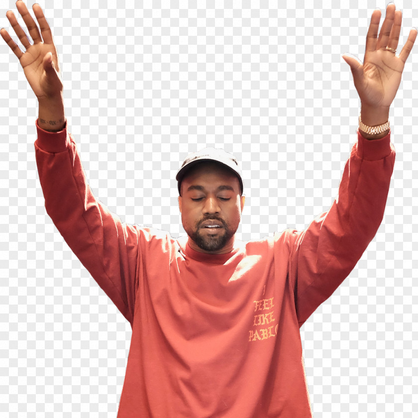 Kanye West The Life Of Pablo Watch Throne College Dropout Music PNG of the Music, fun, man hands up while closing eyes clipart PNG