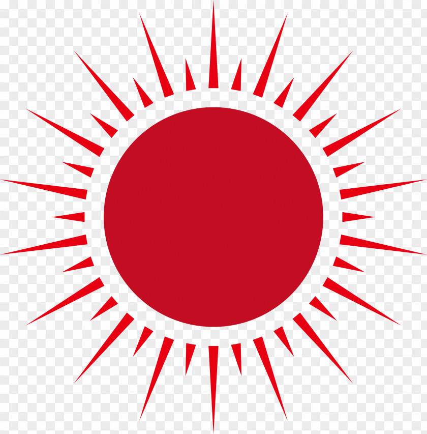Red Sun Logo Stock Illustration PNG