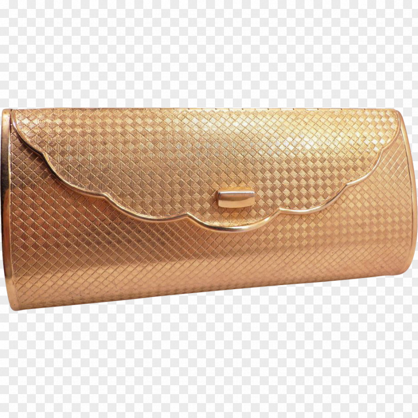 Vintage Gold Handbag Clutch Coin Purse Wallet PNG