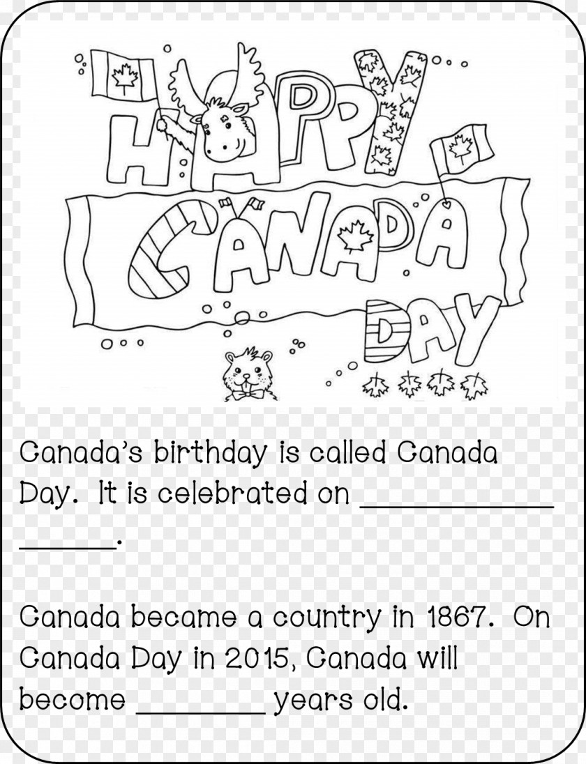 Canada National Flag Of Day Coloring Book PNG