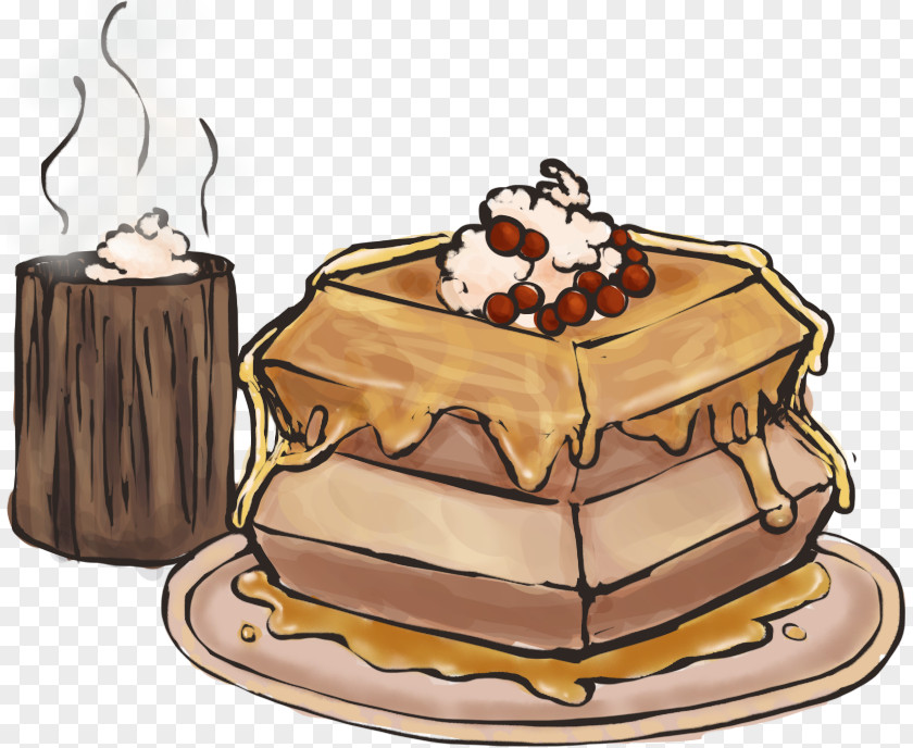 Chocolate Cake Waffle Dessert Torte PNG