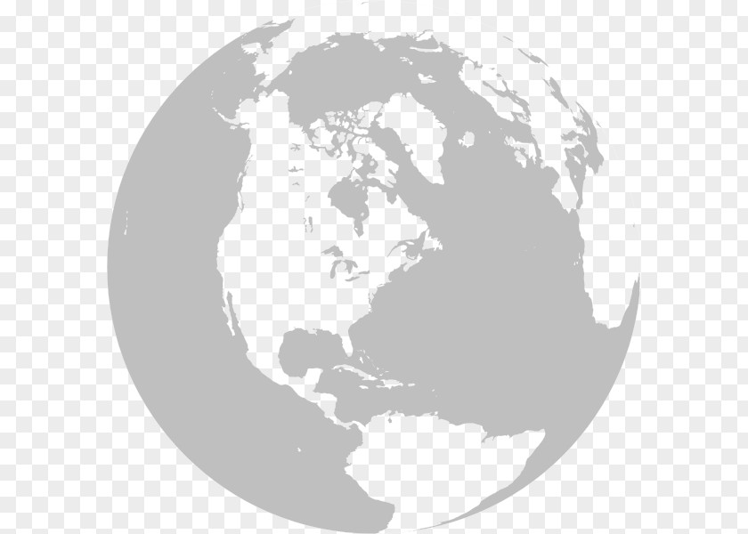 Gray Earth Globe Clip Art PNG