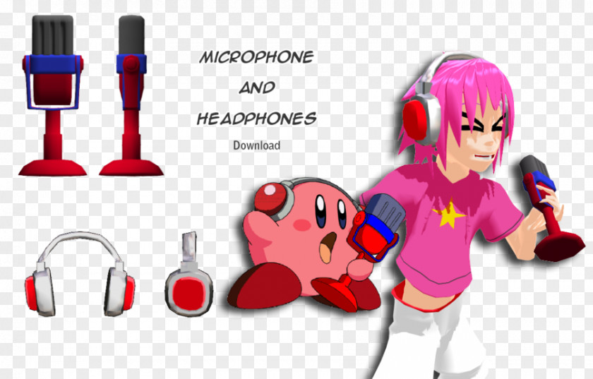 Microphone Kirby 64: The Crystal Shards Kirby's Dream Land 3 & Amazing Mirror Headphones PNG