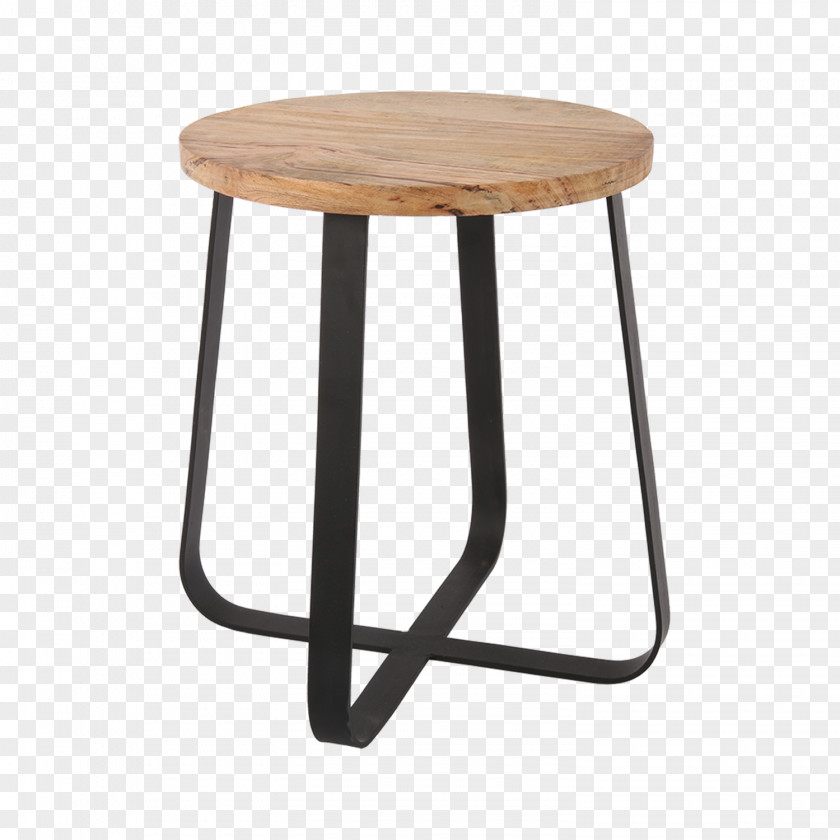 Wood Metal Stool Industry Black PNG