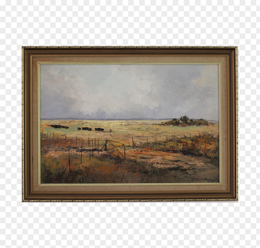 Landscape Painting Picture Frames Wood Stock Photography PNG