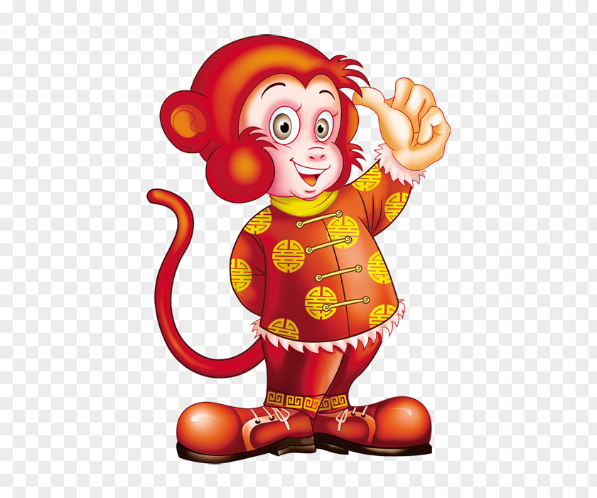 Monkey Cartoon Creative Chinese New Year Zodiac Lunar PNG