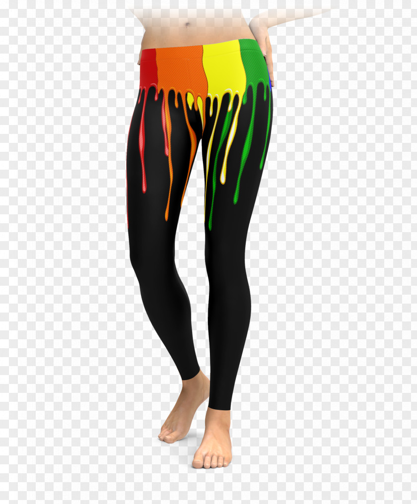 PAINT Dripping Leggings Waist Pants Printing Skirt PNG