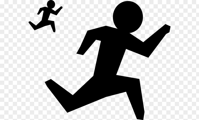 Silhouette Running Clip Art PNG