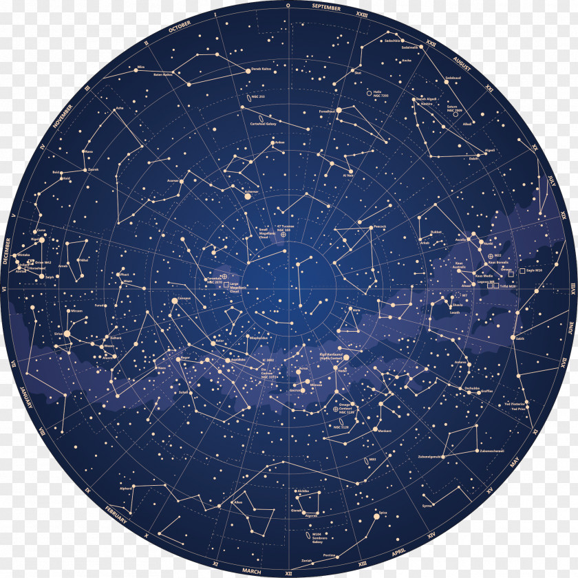 Astronomy Vector Carte Du Ciel Sky-Map.org Constellation Star PNG