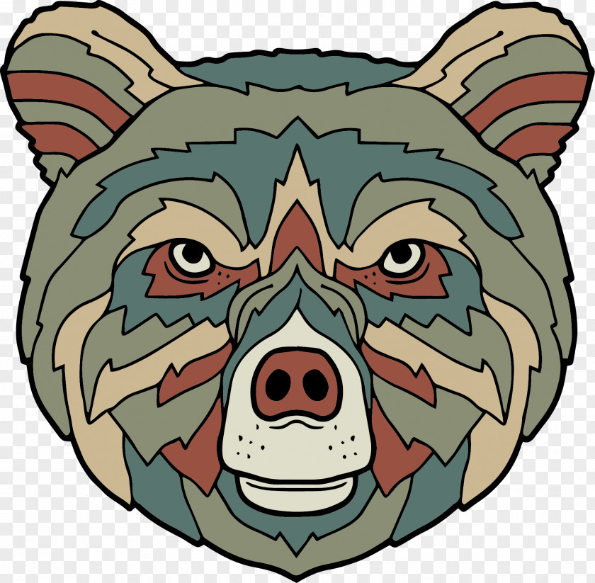 Cartoon Bear Head Vector Dog Clip Art PNG