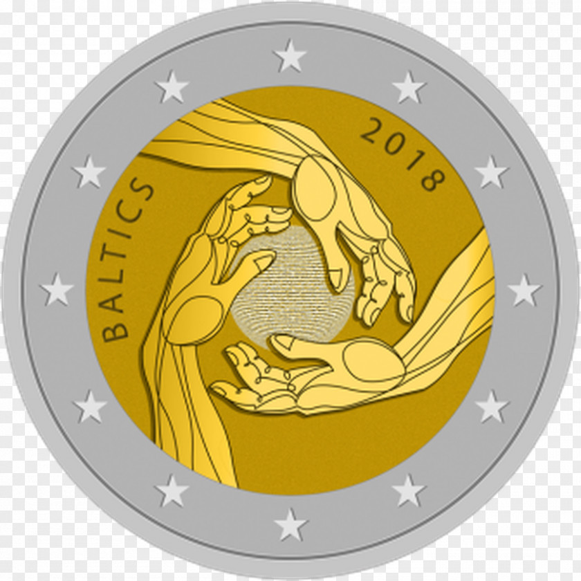Coin Estonia 2 Euro Commemorative Coins PNG