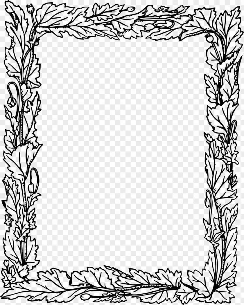 Leaf Frame Candle-lightin' Time Line Art Clip PNG