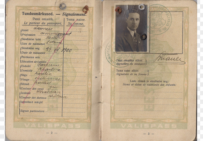 Passport Identity Document Manchuria Refugee Travel PNG
