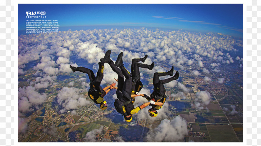 Blue Skies Magazine, LLC Parachuting Special Service Group Centerfold Vegas Golden Knights PNG