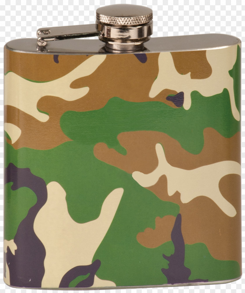 CAMOUFLAGE Engraving Hip Flask Personalization Gift Glass PNG