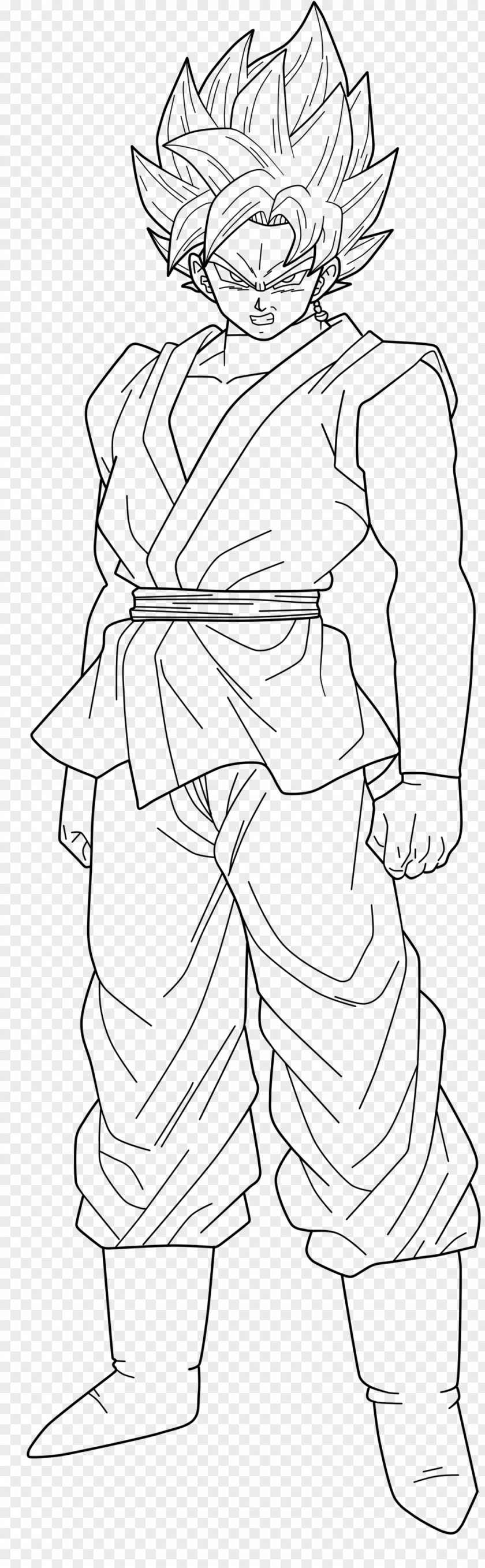 Goku Line Art Gogeta Vegeta Frieza PNG