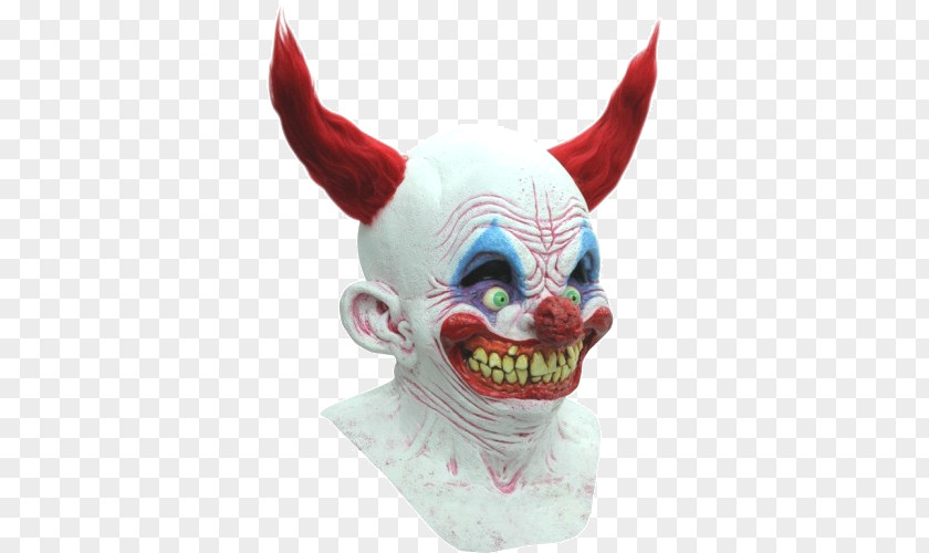 Horror Clown Evil Latex Mask Halloween Costume PNG