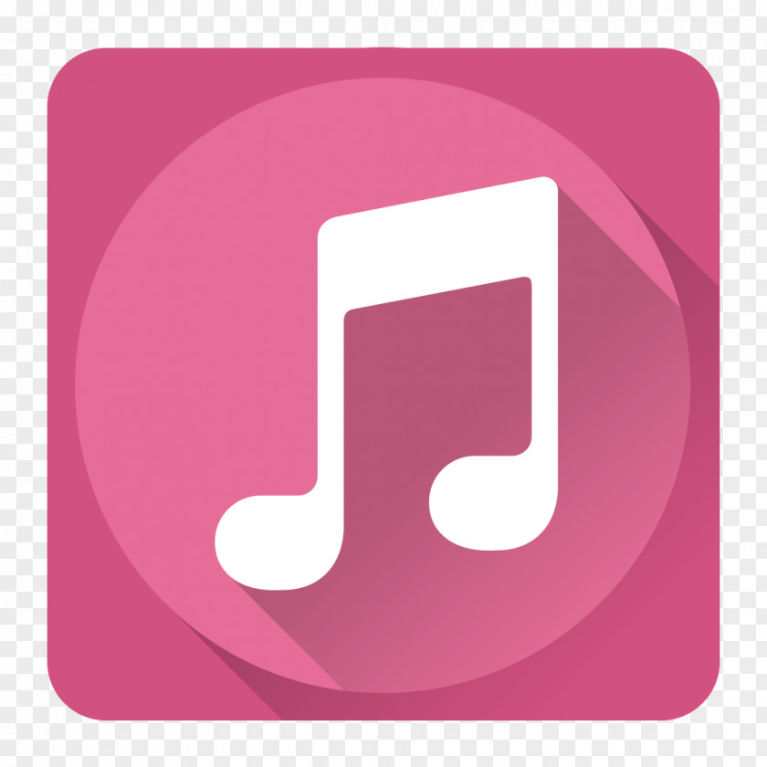 ITunes Pink Square Purple Text PNG