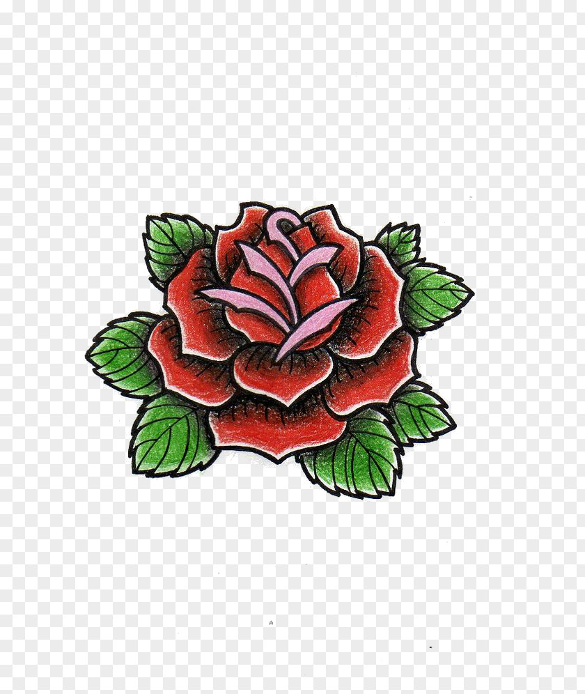 Rose Old School (tattoo) Drawing Sketch PNG