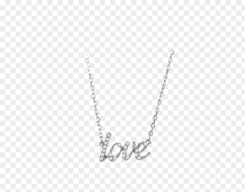 Swarovski Swarovski,Lady Fashion Silver Color Word LOVE Pavé Pendant AG Tmall Gold Necklace Price PNG