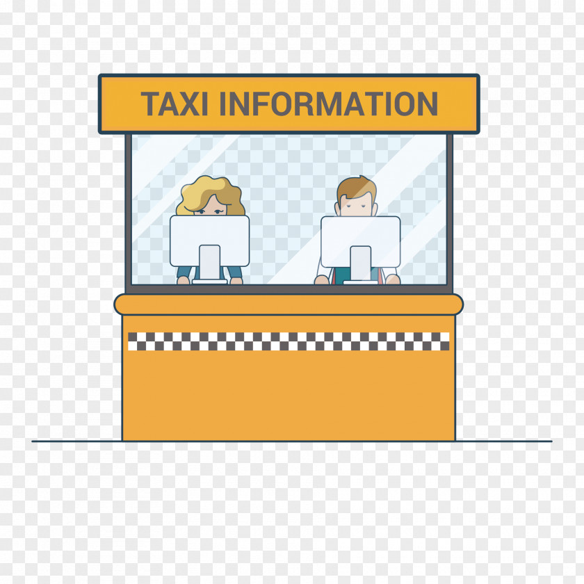 Vector Taxi Service Station PNG