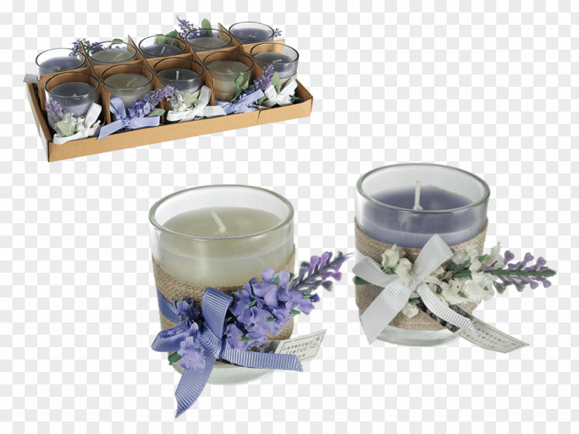 Violet English Lavender Glass Candle Perfume PNG