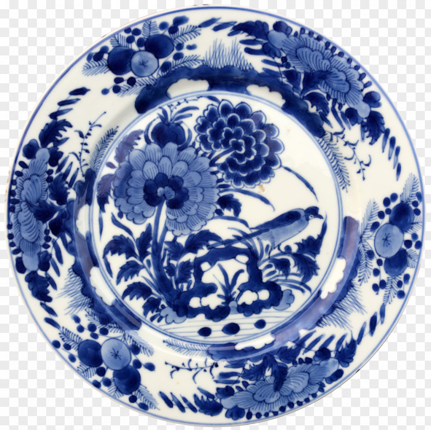 Chinese Porcelain Blue And White Pottery Plate Ceramics Porcelaine Chinoise PNG