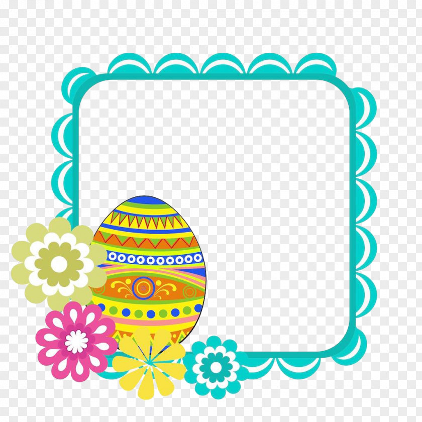 Simple Fashion Style, Easter Border Design PNG