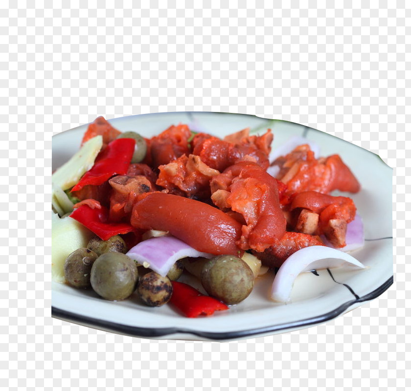 Sweet And Sour Pork Knuckle Ham Red Cooking Domestic Pig Meat PNG
