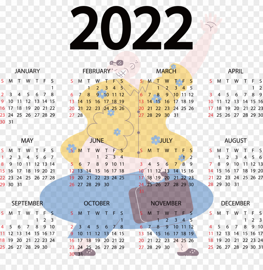 2022 Calendar Year 2022 Calendar Printable Year 2022 Calendar PNG