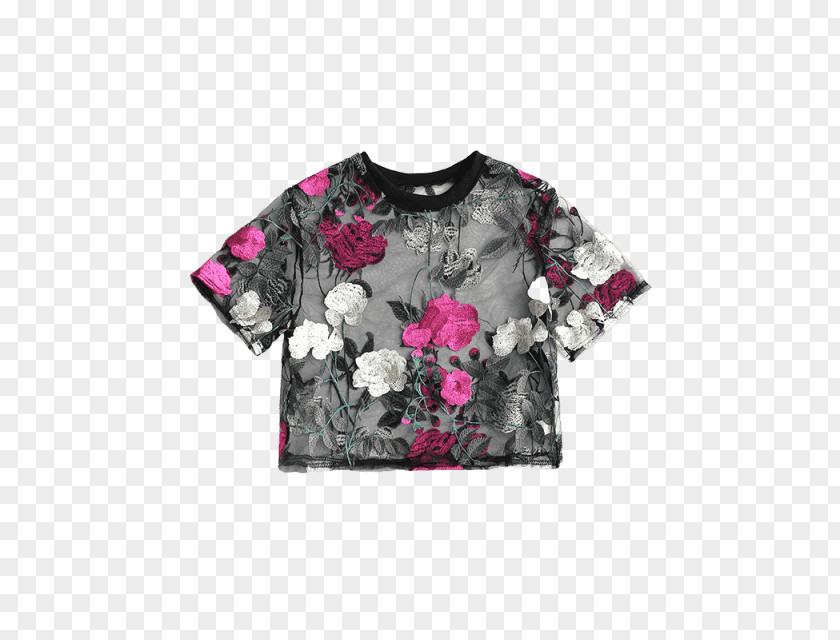 T-shirt Blouse Crop Top Sleeve PNG