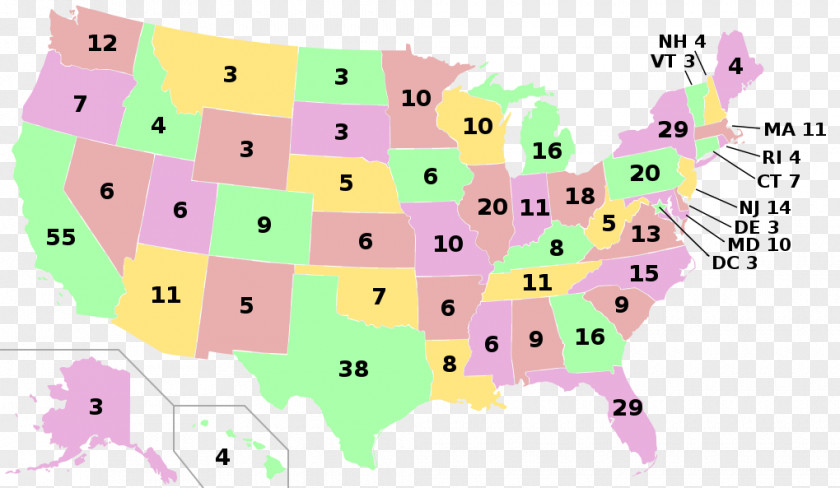 United States Presidential Election, 2012 US Election 2016 Electoral College PNG