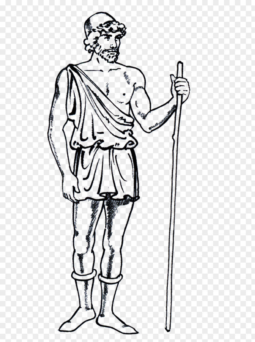 Double Version Ancient Greece Clothing Chlamys Chiton Exomis PNG