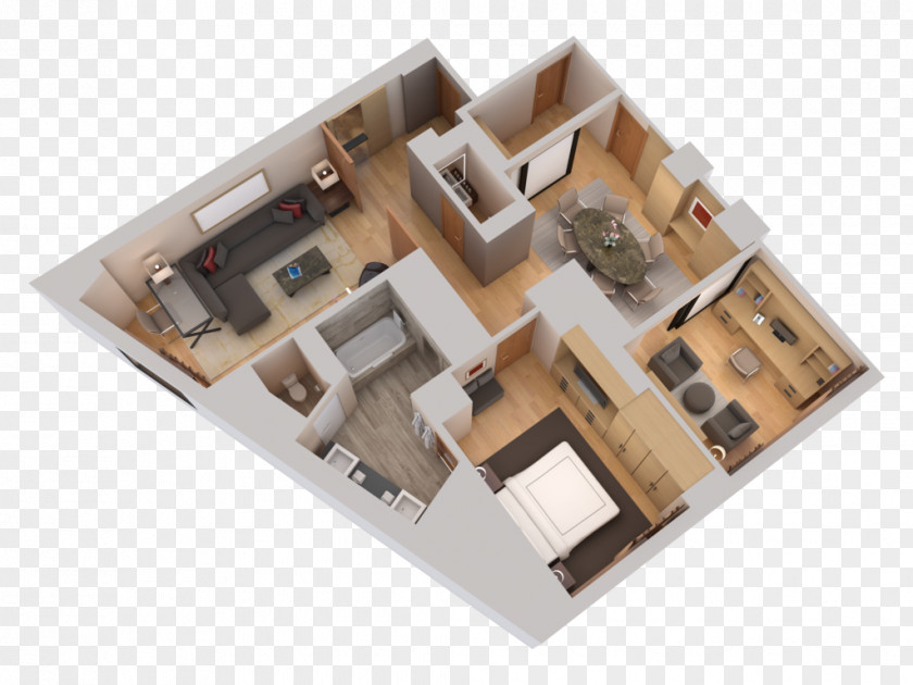 House 3D Floor Plan Interior Design Services PNG