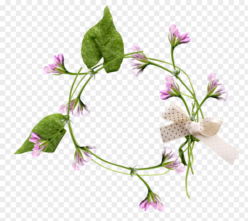 Purple Wreath Floral Design PNG