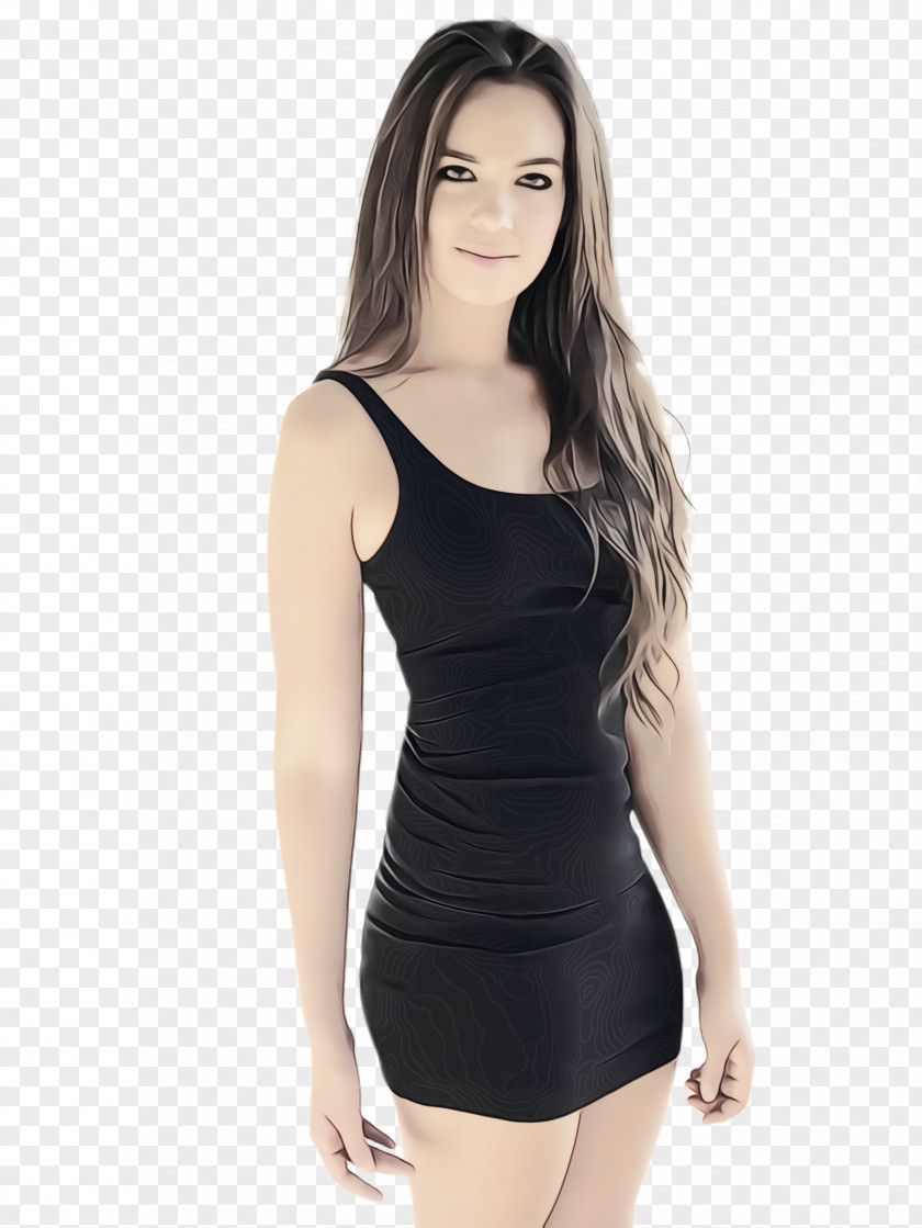 Sleeve Fashion Model Clothing Black Shoulder Neck Waist PNG