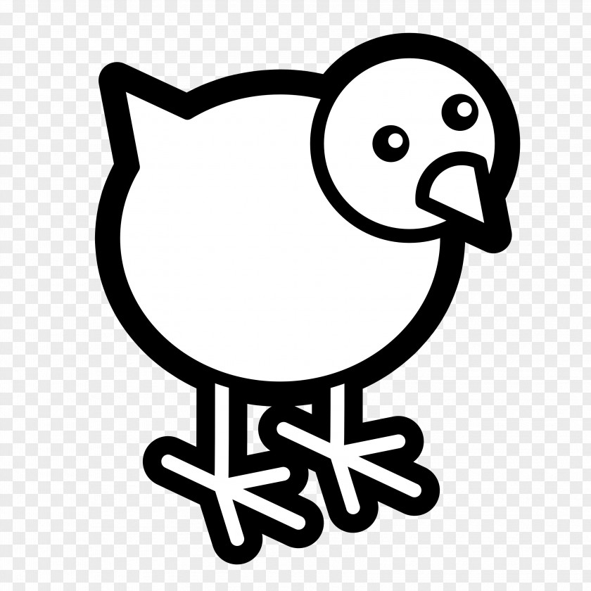 Black And White Line Art Chicken Clip PNG
