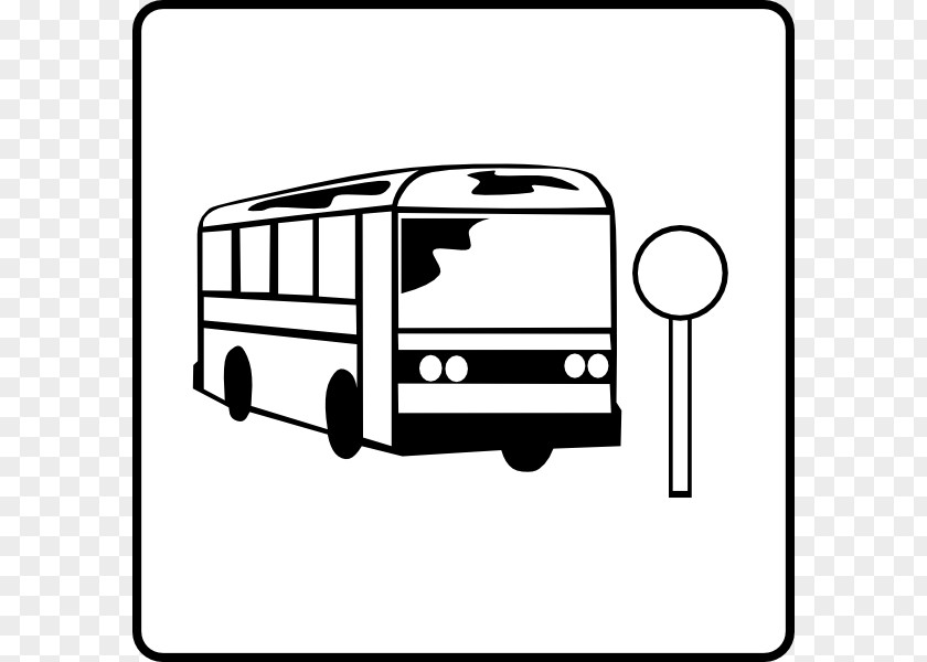Cartoon Bus Stop Clip Art PNG