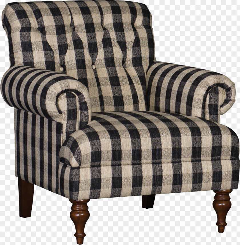 Chair Wing Check Upholstery Furniture PNG