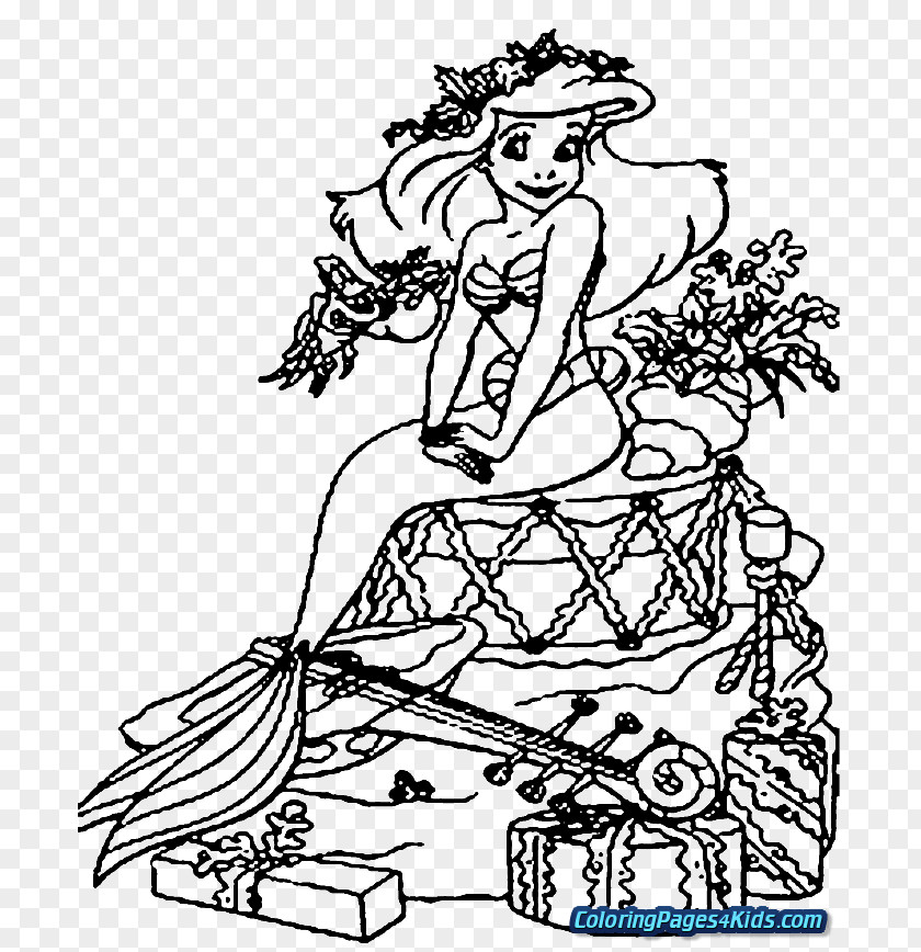 Disney Princess Coloring Book Pages Ariel The Little Mermaid King Triton Eric PNG