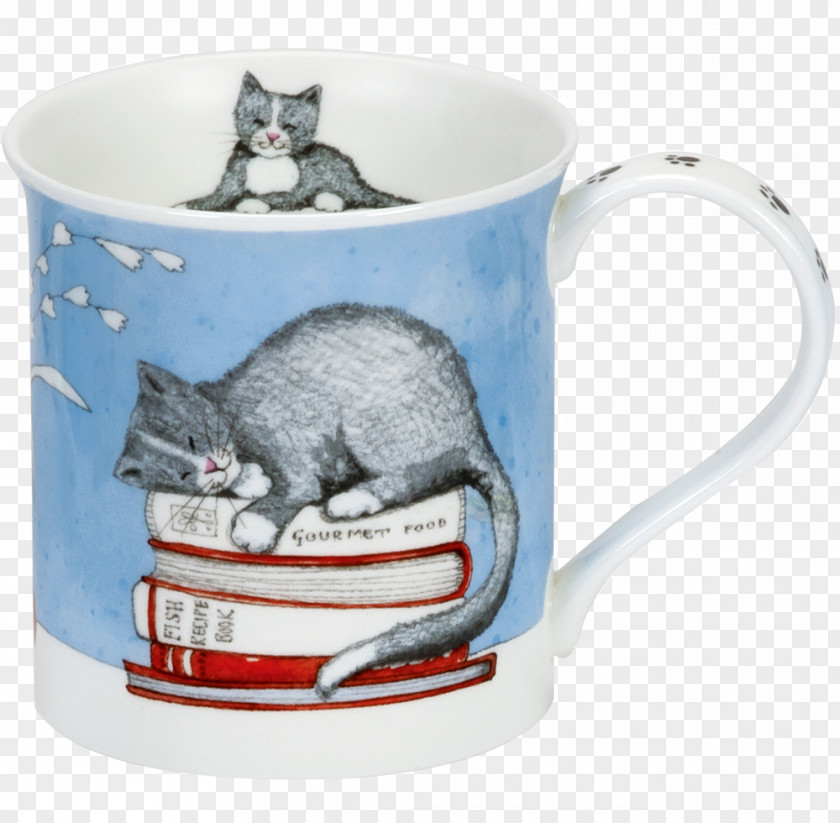 Cat Dunoon Contented Cats Books Bute Shape Mug Teacup PNG
