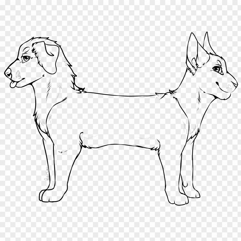Puppy Dog Breed Line Art White PNG