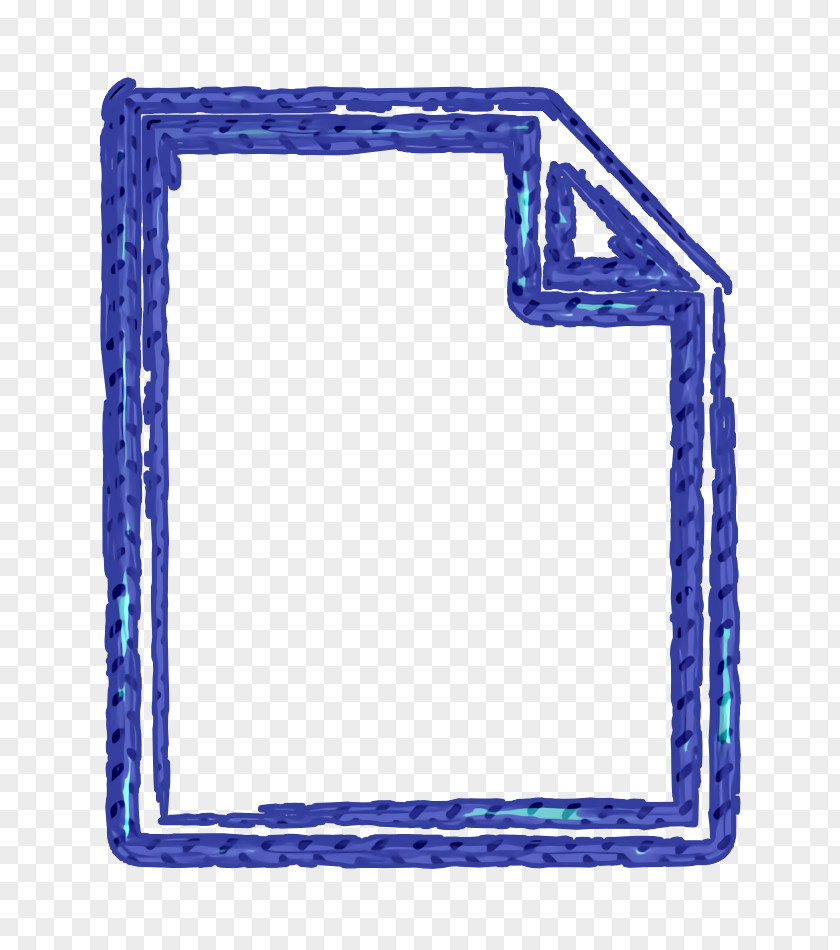 Electric Blue Picture Frame Draft Icon File Productivity PNG