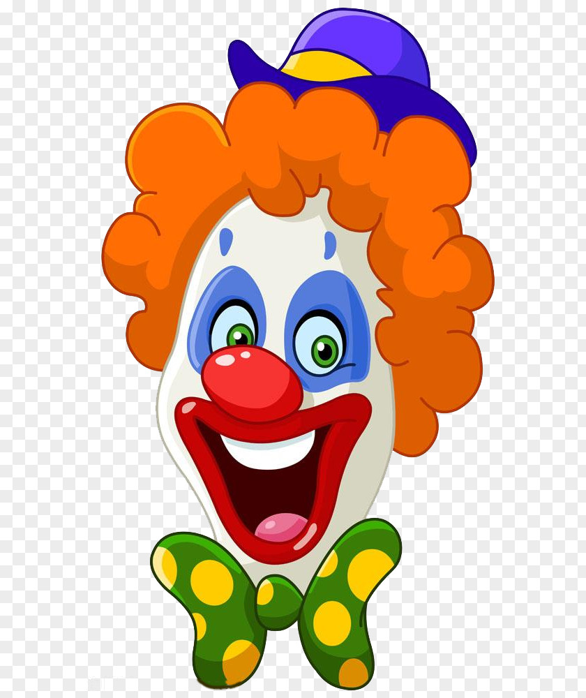 Funny Cartoon Clown Face Clip Art PNG