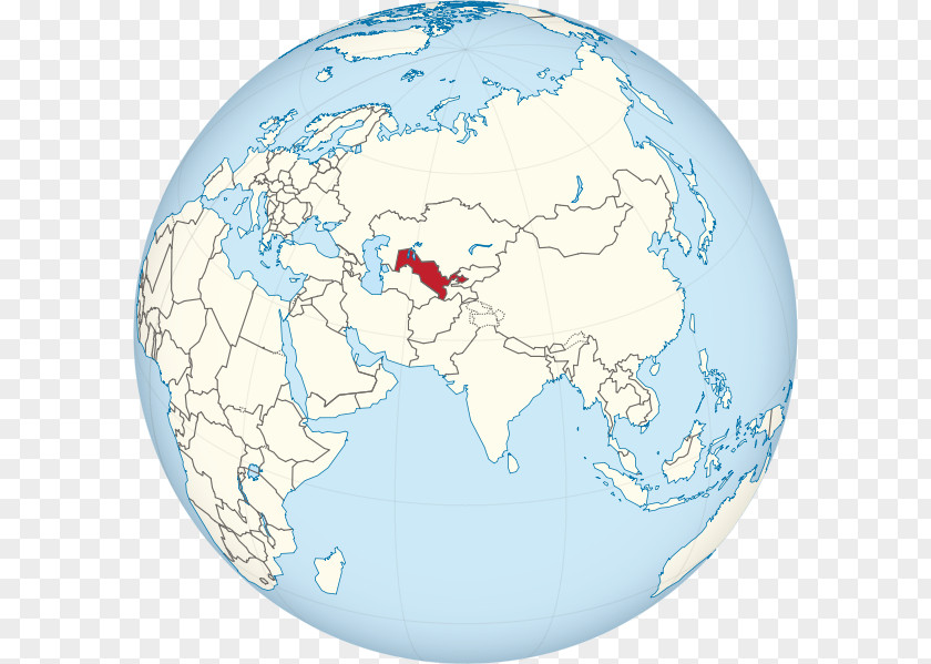Globe Tajikistan Turkmenistan Uzbekistan Earth PNG