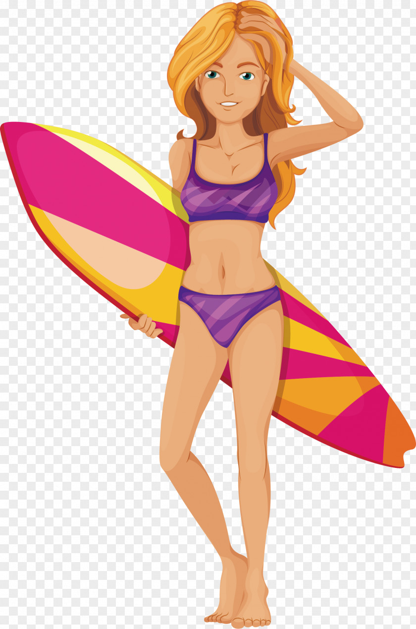 Welcome To The Seaside Vacation Surfing Cartoon Clip Art PNG
