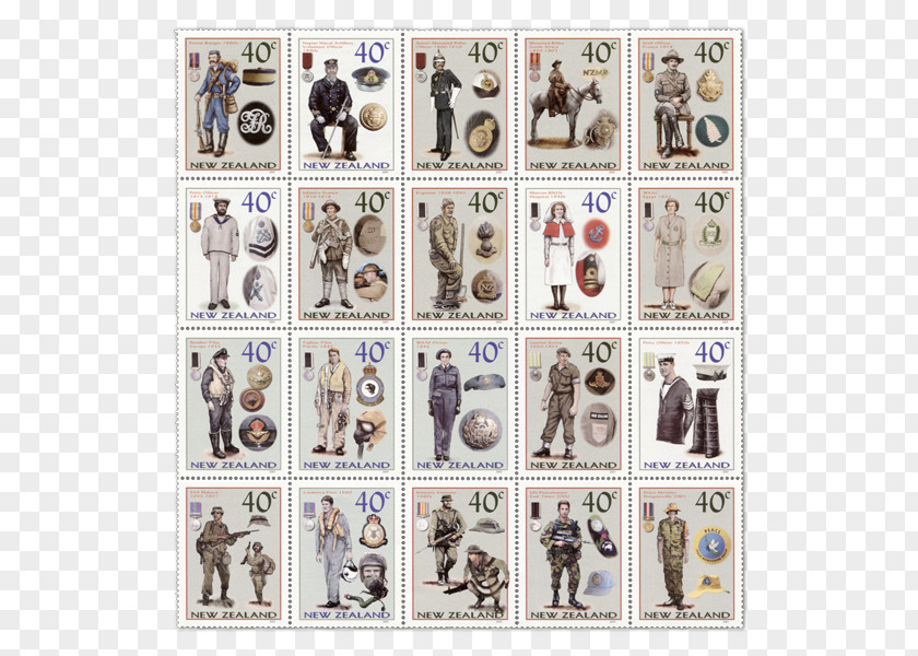 Military New Zealand Postage Stamps Uniform PNG
