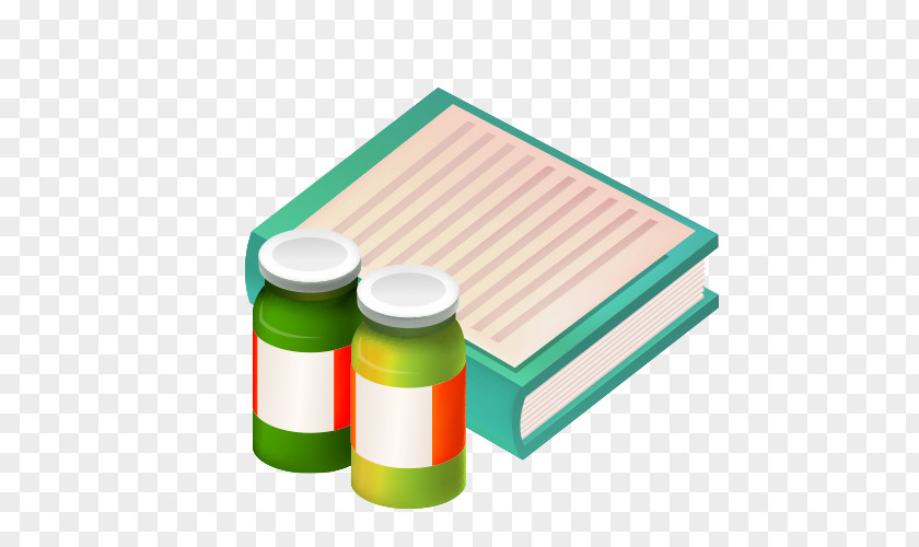 Pills And Books Medicine Cartoon Icon PNG