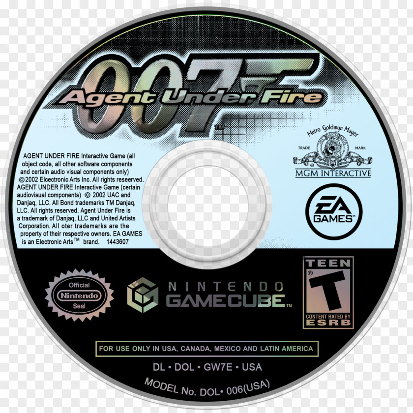 Agent 007 007: Under Fire Compact Disc James Bond Nightfire GameCube Mario Party 4 PNG