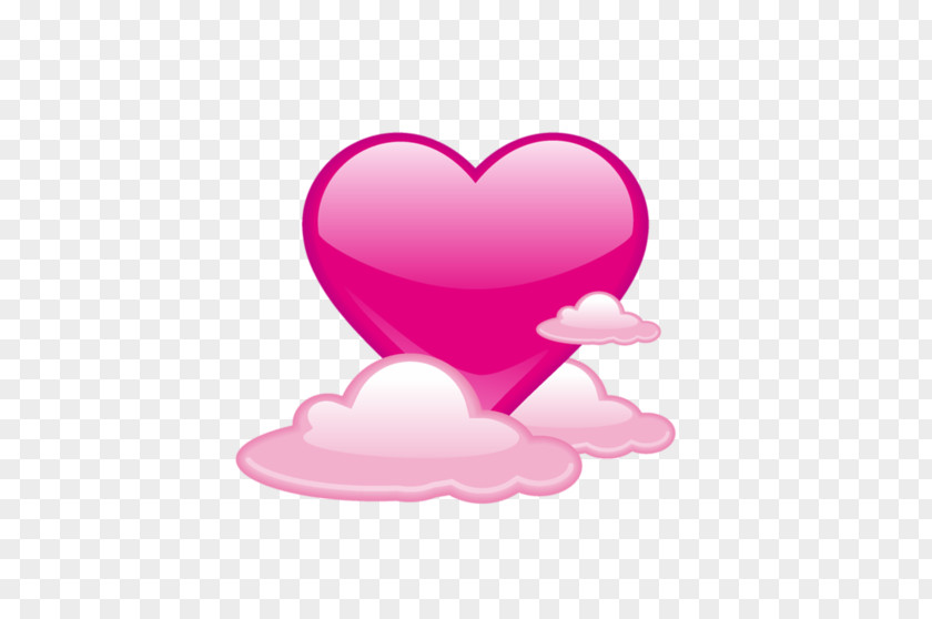Heart Cloud Diagram Clip Art PNG